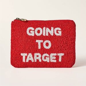 Going To Target Beaded Clutch Kate Spade x Target Red/White-NWT